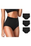 Lomhmn Lot de 1/2/3/4/5 Culottes de Fuite menstruelle pour Femme Coupe Confortable Couleur Unie Culotte Courte Taille Basse C