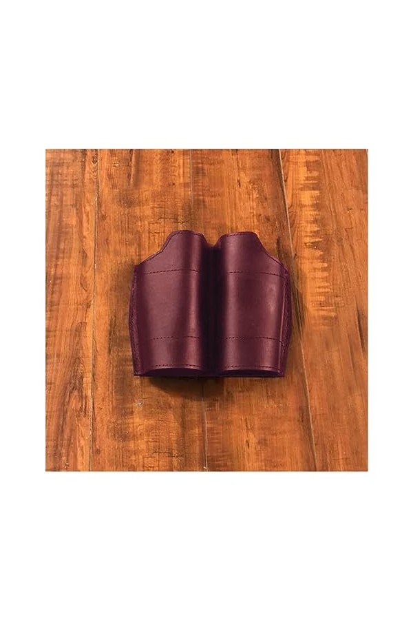 RIVINE Double Support caché étui caché Sac Costume de Cosplay féminin Couleur : Brown Holster, Taille : Medium 