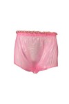 Haian ABDL Culotte en Plastique à Enfiler Rose Transparent Taille L