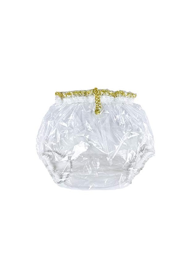 Haian ABDL Culotte en Plastique à Enfiler Rose Transparent Taille L