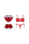 Sous-vêtements sexy pour femme - Nuisette - Thème de Noël - Cosplay - Soutien-gorge sexy châle 