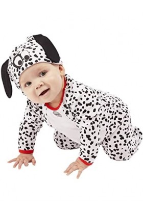 Smiffys Dalmatian Bébé dalmatien, Unisexe pour enfants, 64016B4, Noir, Baby-Age 9-12 Months