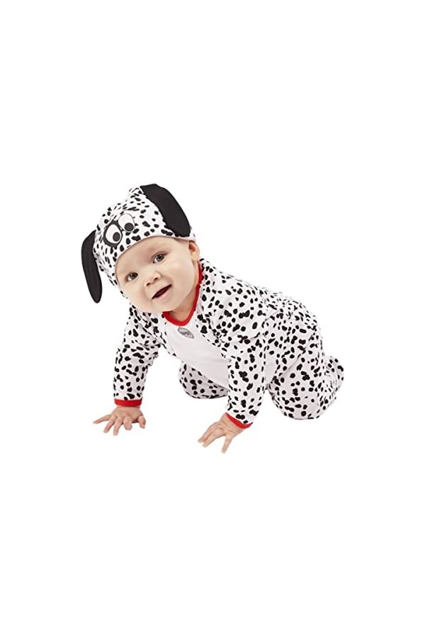 Smiffys Dalmatian Bébé dalmatien, Unisexe pour enfants, 64016B4, Noir, Baby-Age 9-12 Months