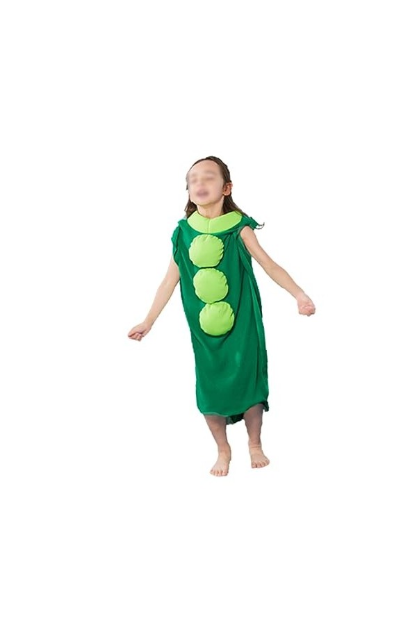 LIFKOME Déguisement Cosplay Enfant Costume De Pois De Senteur Costume De 3 Pois Dans Une Cosse Déguisement Vert Enfant Déguis