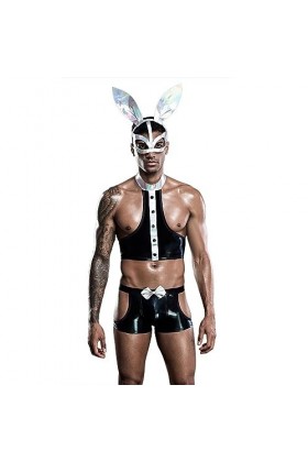 PSKSER Sous-VêTements RéFléChissants Au Laser Pour Hommes,Costume Haut Et Short,Tenue De Costume De Club De FêTe DHalloween 