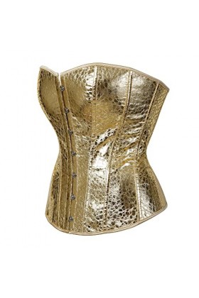 Top Corset Bustier Pour Femme - Corset Sexy En Cuir Brillant Lingerie Bustier Tops Femme Corset Gothique Steampunk Burlesque 