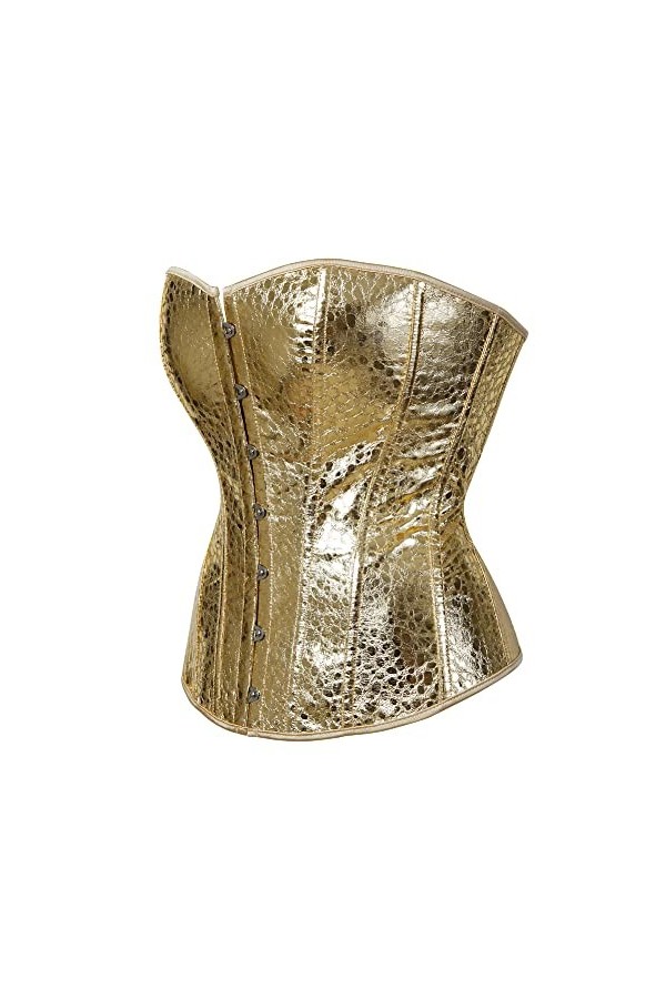 Top Corset Bustier Pour Femme - Corset Sexy En Cuir Brillant Lingerie Bustier Tops Femme Corset Gothique Steampunk Burlesque 