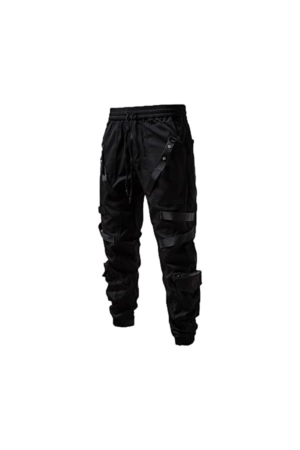 CUTeFiorino Pantalon à carreaux pour homme - Pour toutes les saisons - Coupe ajustée - Style décontracté - Couleur unie - Ble