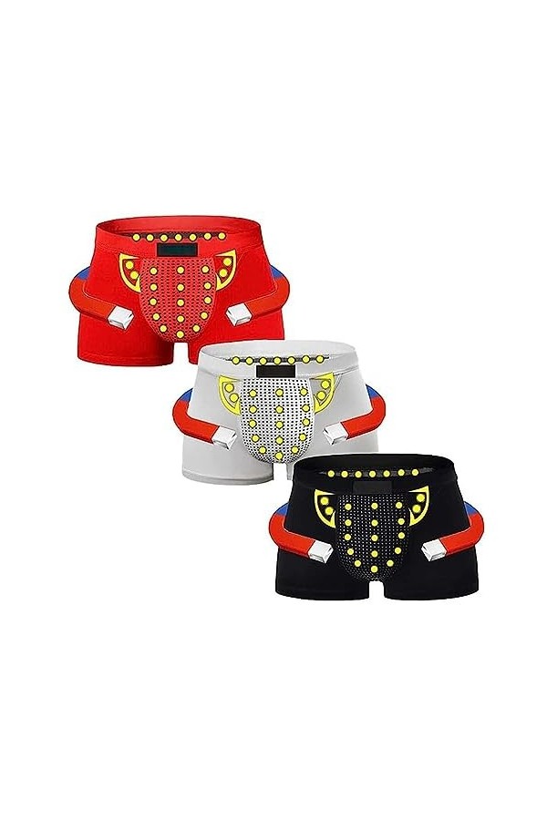 MECKOZ sous-vêtements Dagrandissement pour Hommes, Caleçon Magnétique Tourmaline Prostate Therapy Protège la Zone du Triangl