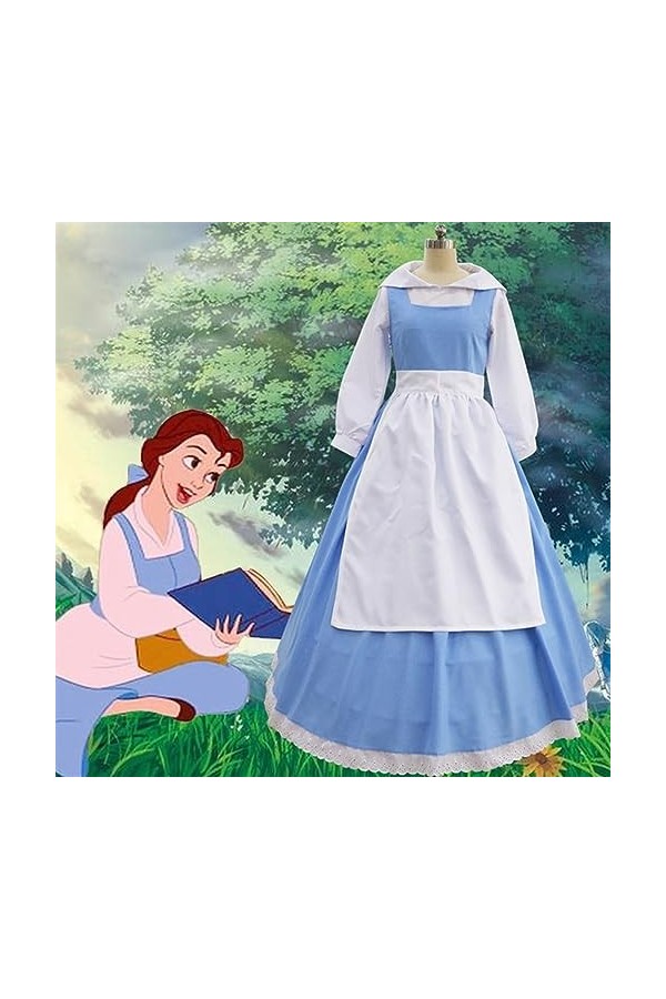 Costume de soubrette bleue animée, costume de soubrette cosplay, robe de princesse, décoration de fête de vacances, costume d