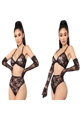 ZTIANEF Jeune filleSexy Sexy Explosive Dentelle Sex Jumpsuit Sheer Mesh uphollow séduction Lingerie, A, S