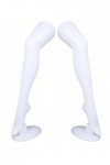 Lot de 2 jarretières pour la présentation de bas et chaussettes, porte-jarretelles – Couleur : blanc, pied décoratif – Femme 