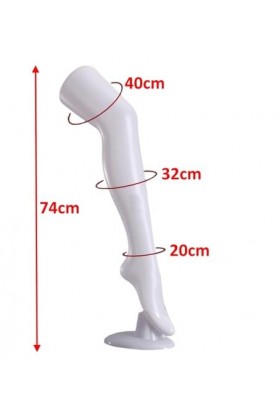Lot de 2 jarretières pour la présentation de bas et chaussettes, porte-jarretelles – Couleur : blanc, pied décoratif – Femme 