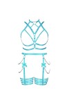 JMMHSS Femmes punk plus size Body harnais cage soutien - gorge lacets sous - vêtements entièrement évidés garter Goth Dance c