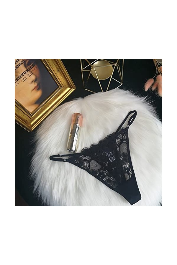 MULANY Femme Slips Femmes Culotte Sexy Dentelle String g-String féminin Basse sous-vêtements santy de Style français Lingerie