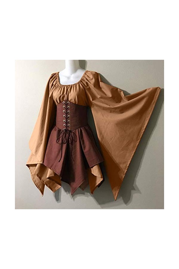 Generisch Costume de carnaval pour femme, taille M, robe corset à manches longues, robe sexy pour femme