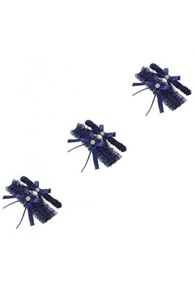 Abaodam 6 Pièces Jarretière De Mariée Jarretelles Bleues pour La Mariée Jarretière De Mariage pour La Mariée Jarretelles De M