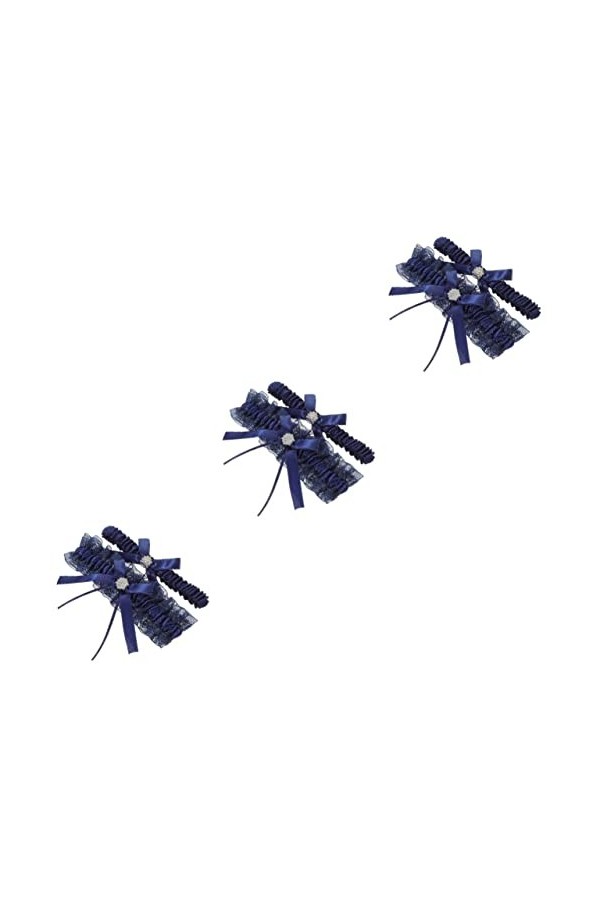 Abaodam 6 Pièces Jarretière De Mariée Jarretelles Bleues pour La Mariée Jarretière De Mariage pour La Mariée Jarretelles De M