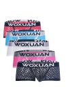 MianYaLi U Men Underwear Briefs Wire Imitation Net Underpants Taille Sexy Hole Lows Sexy Femme Black,White,Hot Pink,Blue,Red