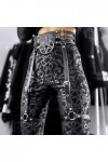 Black Sugar Femme Fille Déguisement Pentagramme Ceinture Noir Pu Solide Anneaux Jarretière Harnais Corp Cuisse Jambe Gothique
