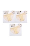 Culottes et Slips Slip Femme Comfort Knickers 3 pièces culottes transparentes femmes Sexy sans couture slips dentelle coupe d