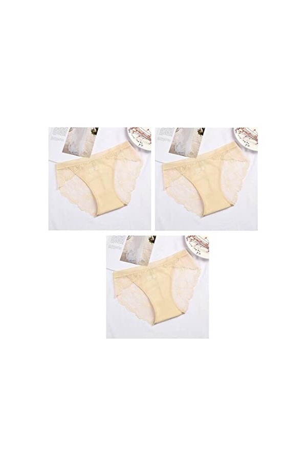 Culottes et Slips Slip Femme Comfort Knickers 3 pièces culottes transparentes femmes Sexy sans couture slips dentelle coupe d