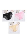Culottes et Slips Slip Femme Comfort Knickers 3 pièces culottes transparentes femmes Sexy sans couture slips dentelle coupe d