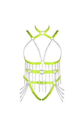 Femmes Sling Sling Soutien - Gorge Plus Grande Taille Creux en métal chaîne Soutien - Gorge de Mode Garter Set Punk Gothique 