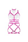 BANSSGOTH Femme plus grande taille punk Body Belt soutien - gorge Tassel metal chain full cage Hollow garter Belt set Hallowe