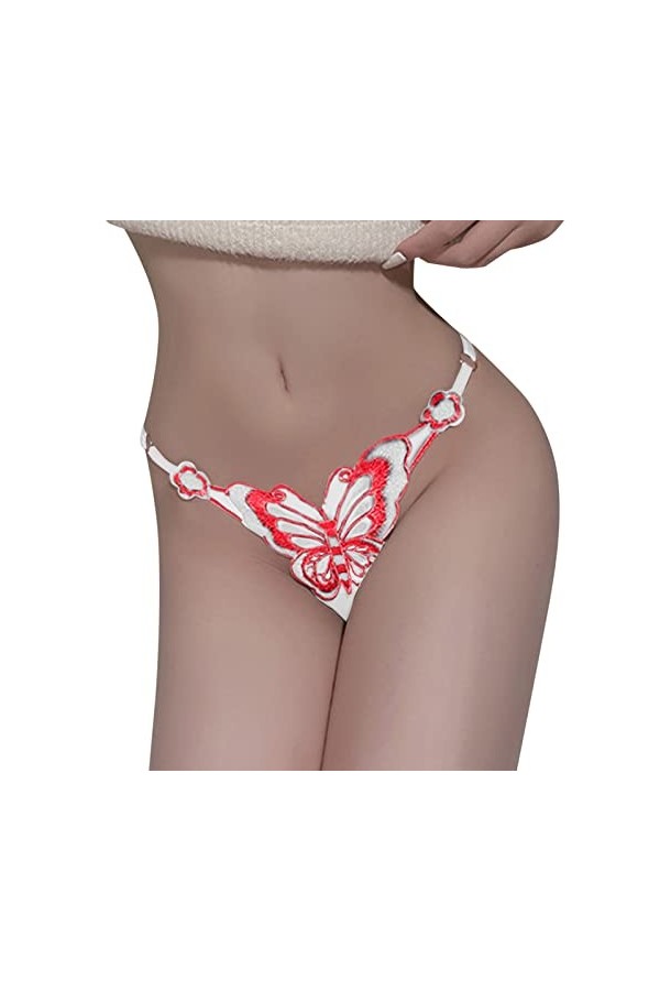 WhOpro String Femme Sexy Tanga String sans Couture T-Back Strings Culottes Taille Basse Thongs Slips Multicolore Lingerie Str
