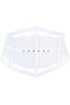 Axami Ceinture de jardin blanche avec rivets dorés, Blanc., L