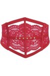 Axami Ceinture de jardin rouge avec rivets dorés, rouge, XS