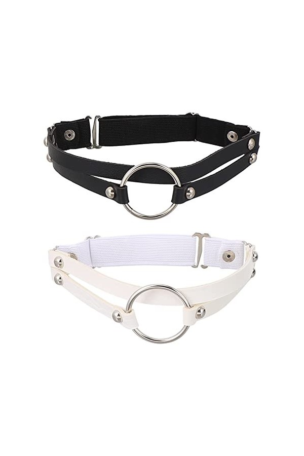 HYCYYFC Ceinture Femme 2 Pcs Cuisse Jarretières Chic Jambe Bande Réglable Punk Jambe Jarretière Femelle Jambe Décor Color : 