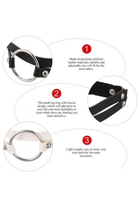 HYCYYFC Ceinture Femme 2 Pcs Cuisse Jarretières Chic Jambe Bande Réglable Punk Jambe Jarretière Femelle Jambe Décor Color : 