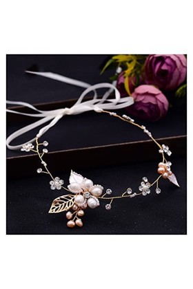 COLIFAS Jarretière de Mariage Nuptiale Faite à la Main avec Boucles de Jambe Florales perlées Porte-Jarretelles pour Femme av