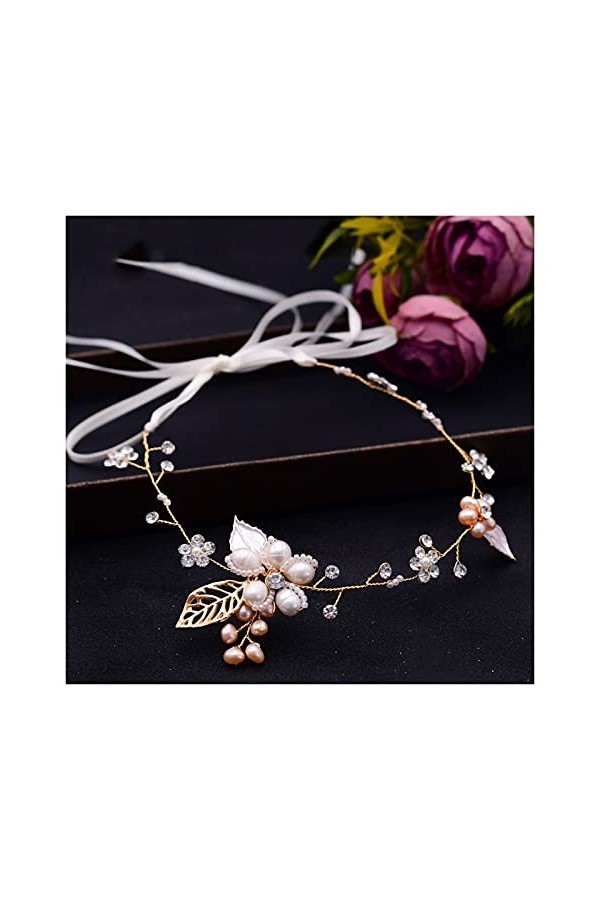 COLIFAS Jarretière de Mariage Nuptiale Faite à la Main avec Boucles de Jambe Florales perlées Porte-Jarretelles pour Femme av