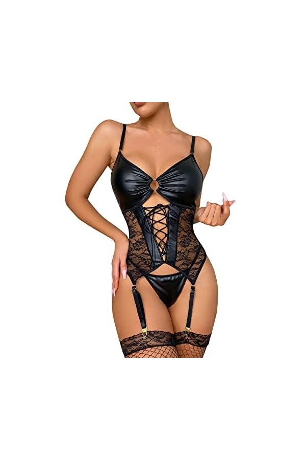 Lingerie Et Vêtements Sexy Body Luxe Lingerie Femme Latex Sexy Lingerie Femme Babydddd Teddy Nightwear Sexy Bodysuit Chaude C