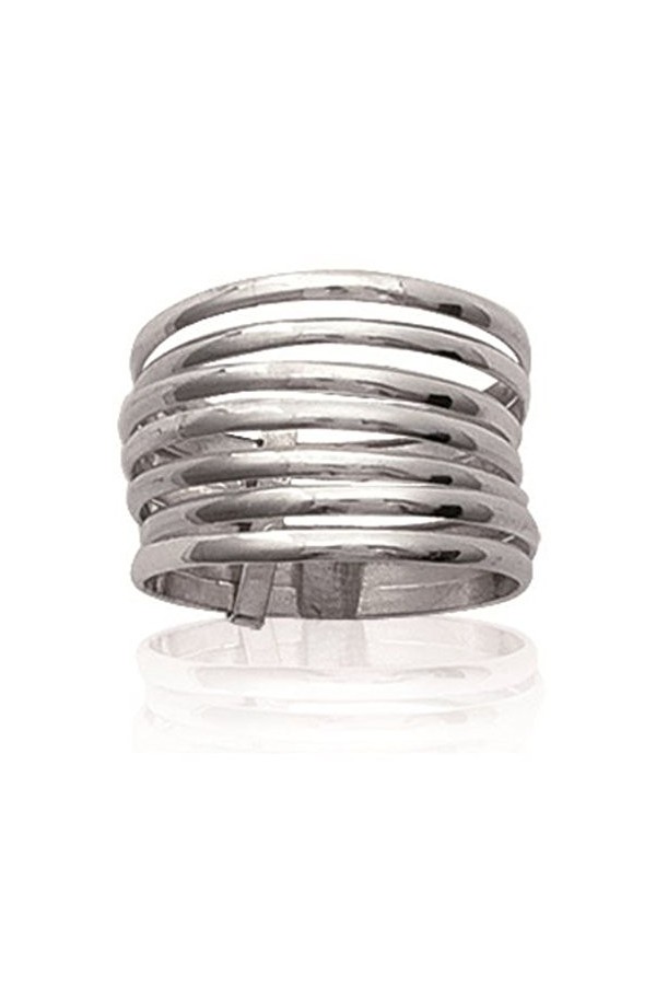 Bague 7 anneaux en argent 925/000 - Semainier - Bijoux Femme