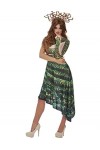 Medusa Costume, Green, Dress & Headband, M 
