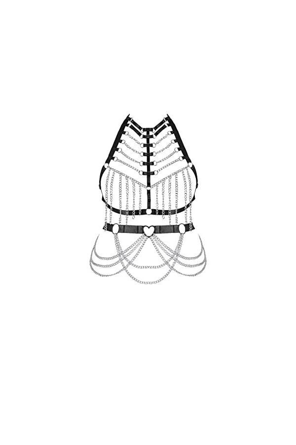 Femmes Bretelles Soutien - Gorge Mode Oversize Soutien - Gorge Bas Garter Set Punk Gothique Carnaval Dance Costume 1