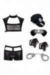 OLIns Homme Jeu de rôle Ensemble de Lingerie Sexy Policier Black,One Size 