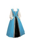 KBOPLEMQ Vêtements médiévaux pour femme - Renaissance victorienne - Robe cosplay médiévale - Manches trompettes - Longueur au