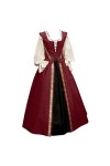KBOPLEMQ Vêtements médiévaux pour femme - Renaissance victorienne - Robe cosplay médiévale - Manches trompettes - Longueur au