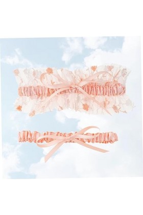 ifundom 6 Pièces Jarretière De Mariée Jarretière Élastiquée Porte-Jarretelles Ceinture De Jambe De Mariée Les Bals Décor De J