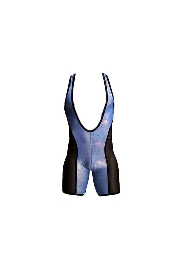 OLIns Sexy Tempt Bar Pour Hommes Body Bodysuit Nightclub Costumes De Jeu De Rôle Color:Blue,Size:One Size 