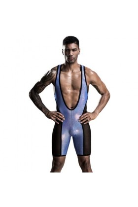OLIns Sexy Tempt Bar Pour Hommes Body Bodysuit Nightclub Costumes De Jeu De Rôle Color:Blue,Size:One Size 