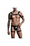 OLIns Ceinture Harnais en Cuir pour Homme Jeu de rôle Ensemble de Lingerie Sexy Color:Black,Size:One Size 