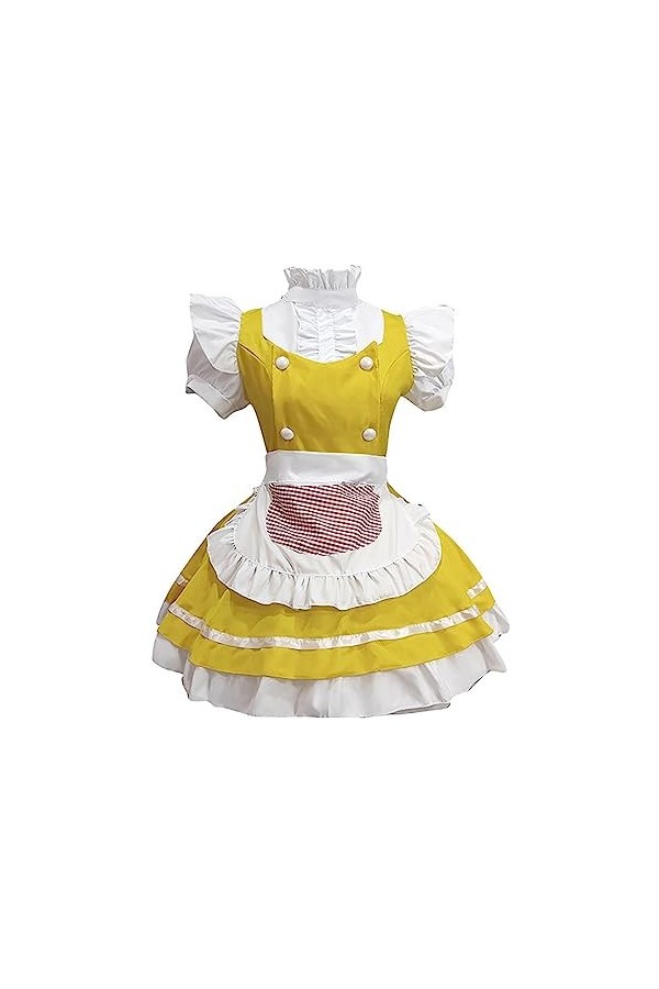 yiouyisheng Robe de maid française sexy pour femme de chambre - Costume sexy - Xxxl - Tenue sexy Kawaii - Anime - Costume pou