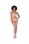 Dreamgirl Diamant Ensemble de Lingerie, Rose, Taille Unique Femme