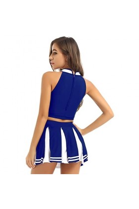 JUGGO Costume de déguisement duniforme de Pom-Pom Girl for Femme, Tenue de Performance Costume décolière Japonaise Cosplay 